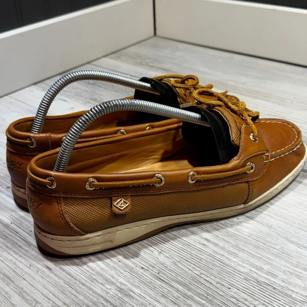 Sperry Gold Cup Goldfish Boat Shoe Womens 10 Leather Slip On Loafer 1 Eye
